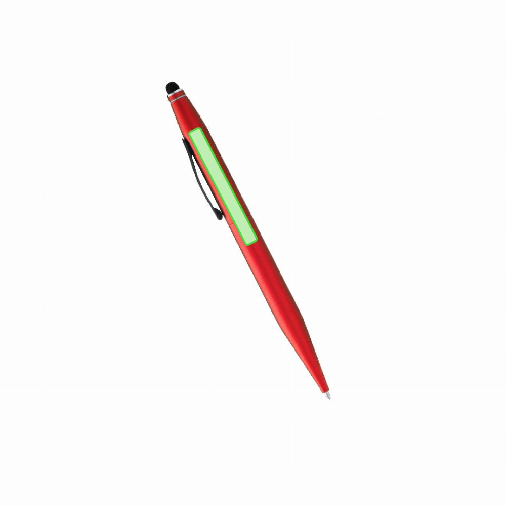 Branding diagram for Touches of metal cross ballpoint pen Tech 2 – One page clip area