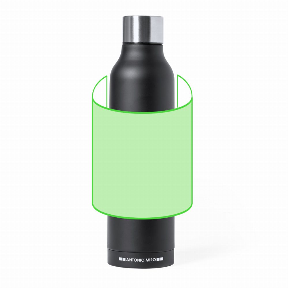 Branding diagram for Thermal bottle made of stainless steel, 500 ml Antonio Miro Thomson – Front, central
