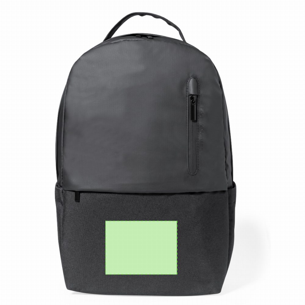 Branding diagram for Laptop rucksack 15 inch Antonio Miro Kendrit – Lower zone