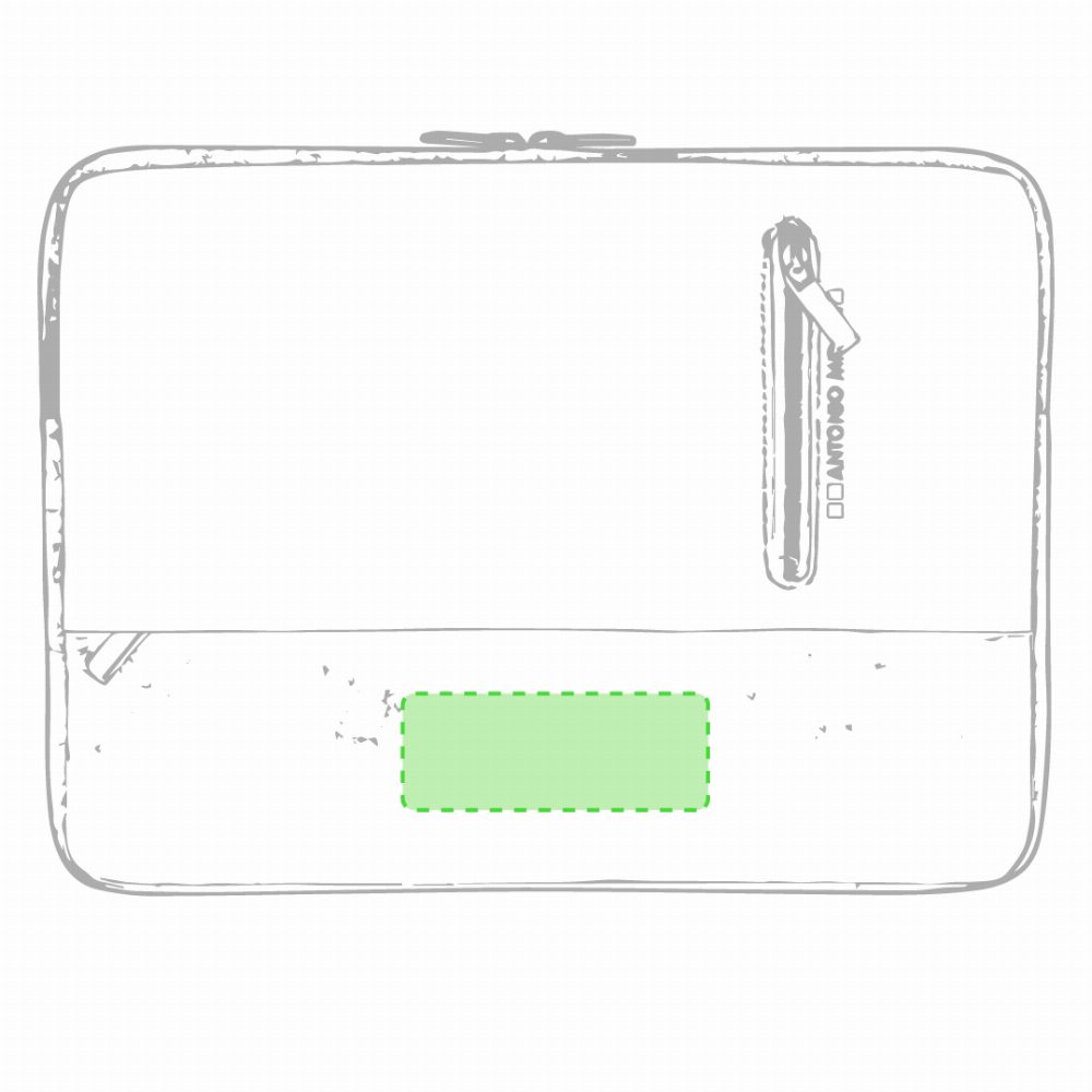 Branding diagram for Laptop bag 15 inch Antonio Miro Dilon – Lower zone