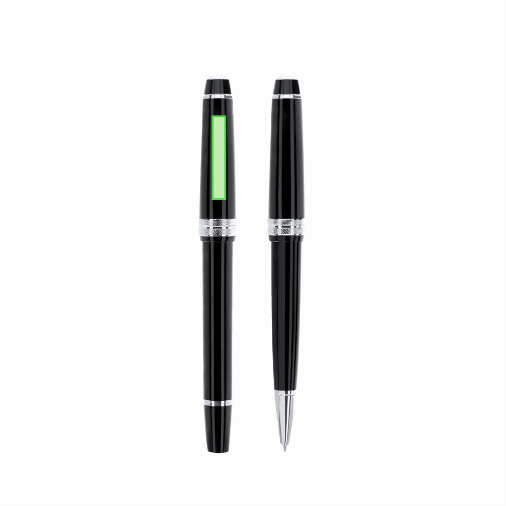 Branding diagram for Writing set with ballpoint pen and ink roller cross Bailey Light – Area 1