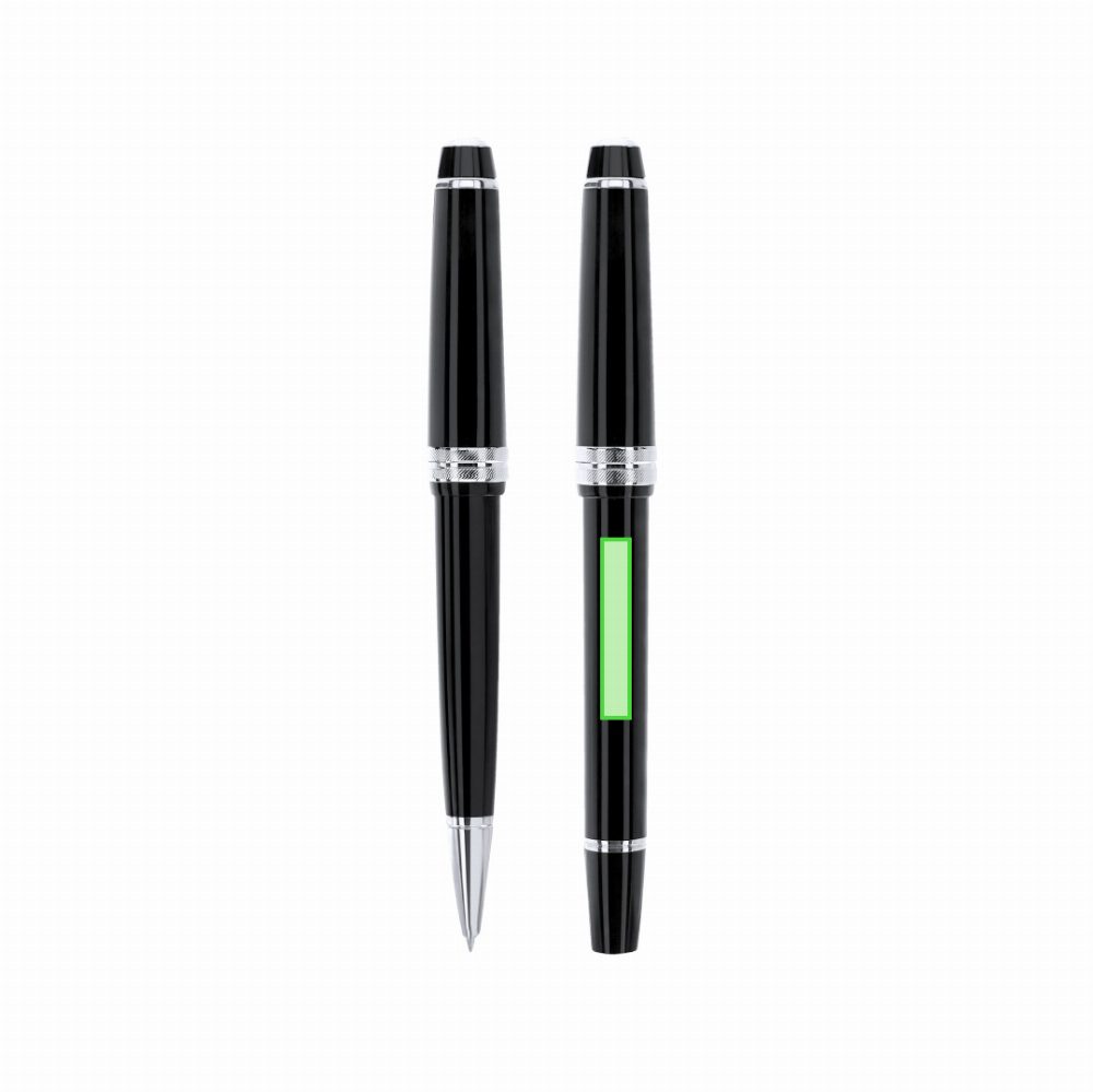 Branding diagram for Writing set with ballpoint pen and ink roller cross Bailey Light – Area 6