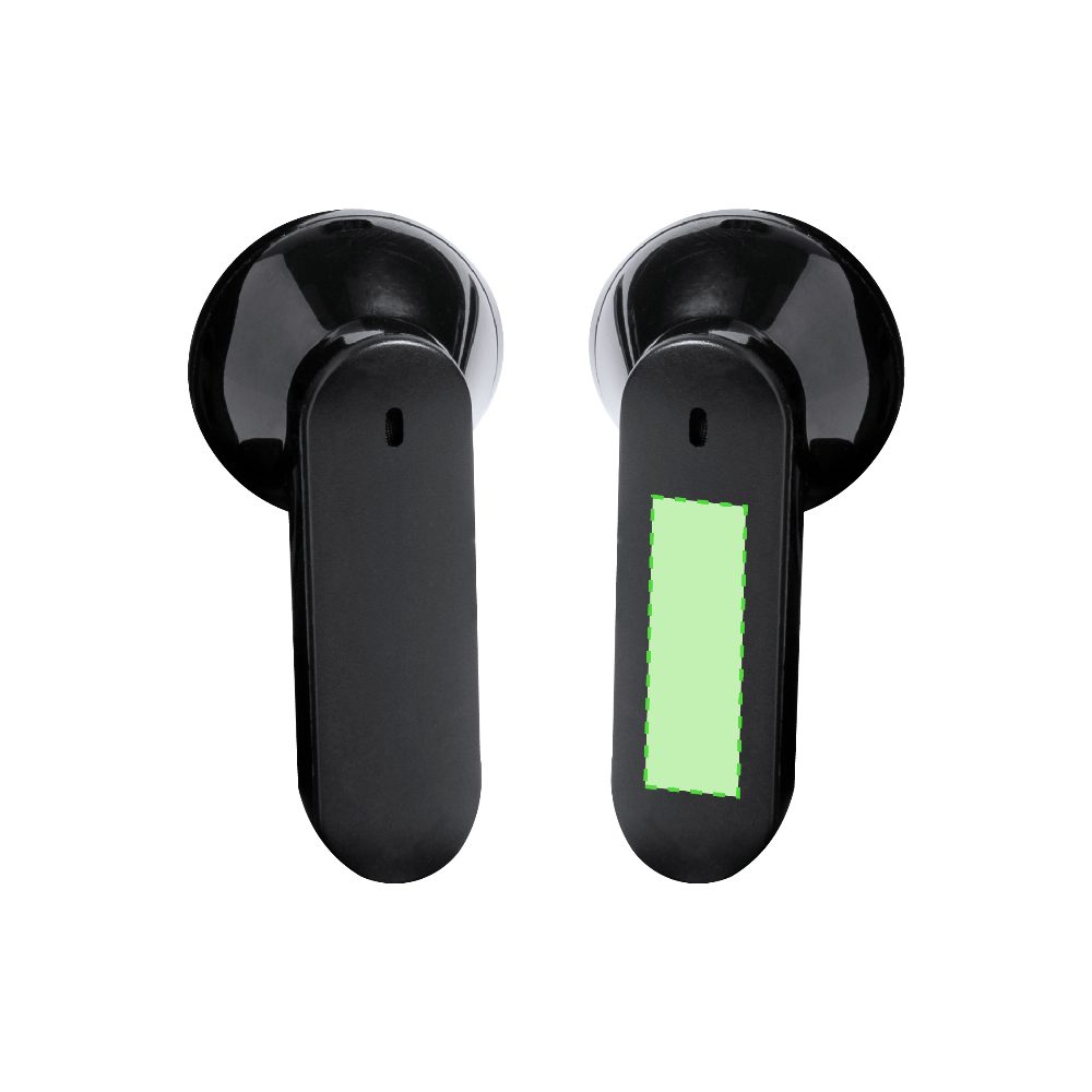 Branding diagram for Bluetooth in Ear headphones Antonio Miro Trustal – On the left and on the right