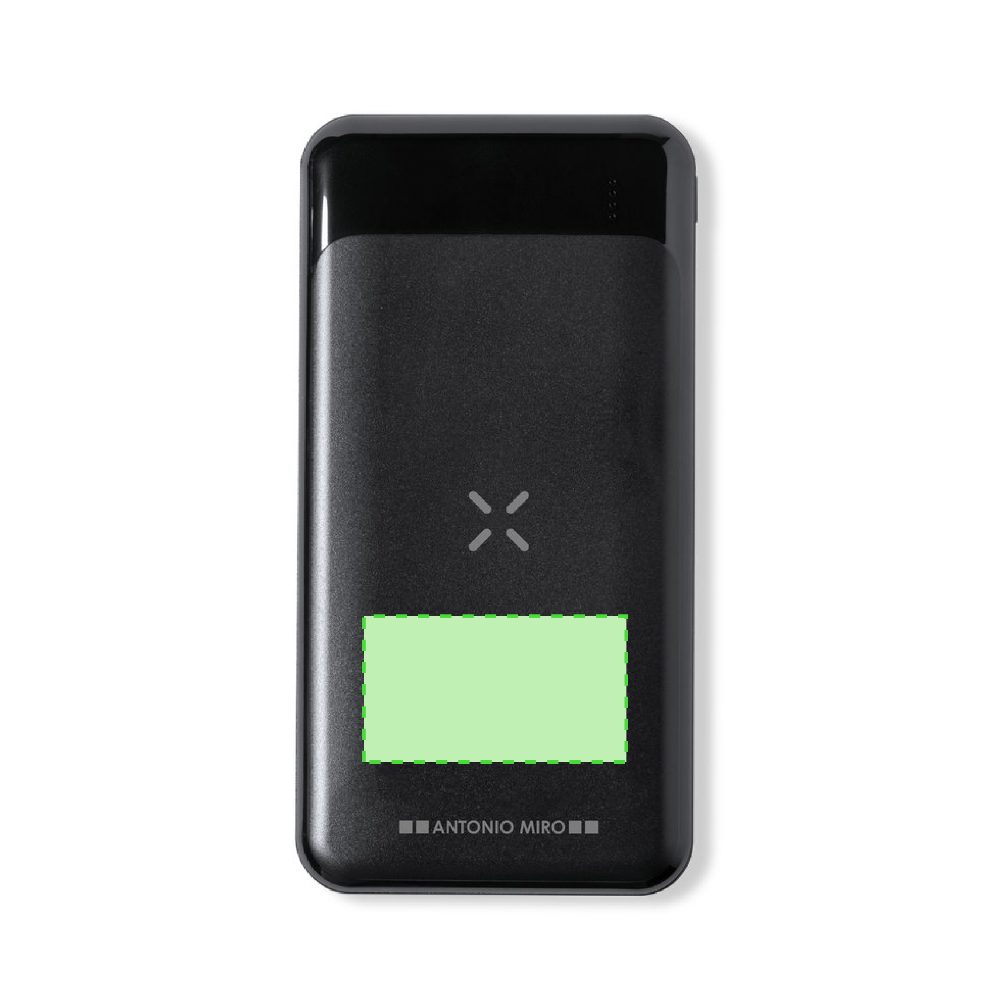 Branding diagram for Powerbank 5,000 mAh Antonio Miro Baliok – Page A, upper area