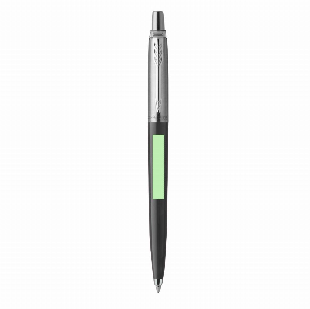 Branding diagram for Ballpoint pens of recycled stainless steel, with printing mechanism Jotter Recycled Write-in black – Area 4
