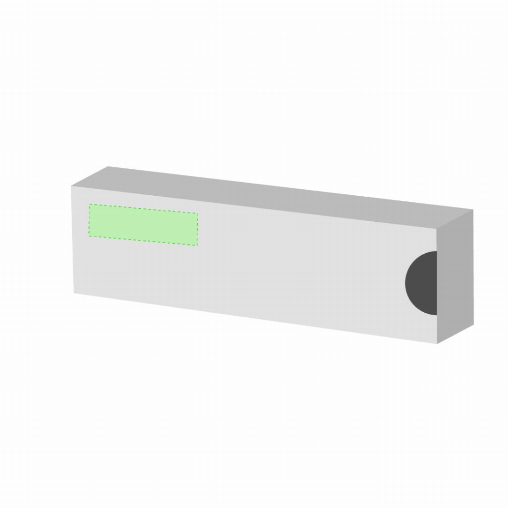 Branding diagram for Ballpoint pens of recycled stainless steel, with printing mechanism Jotter Recycled Write-in black – Area 9