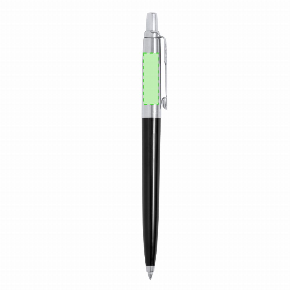 Branding diagram for Ballpoint pens of recycled stainless steel, with printing mechanism Jotter Recycled Writing colour blue – Area 2