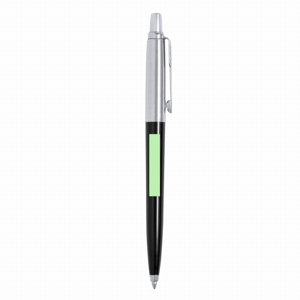 Druckskizze für Kugelschreiber aus recyceltem Edelstahl, mit Druckmechanik Jotter Recycled Schreibfarbe Blau – Fläche 6