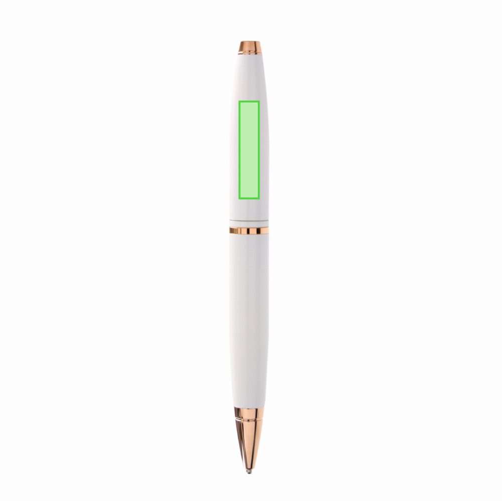 Branding diagram for Metal cross ballpoint pens Calais White – Area 3