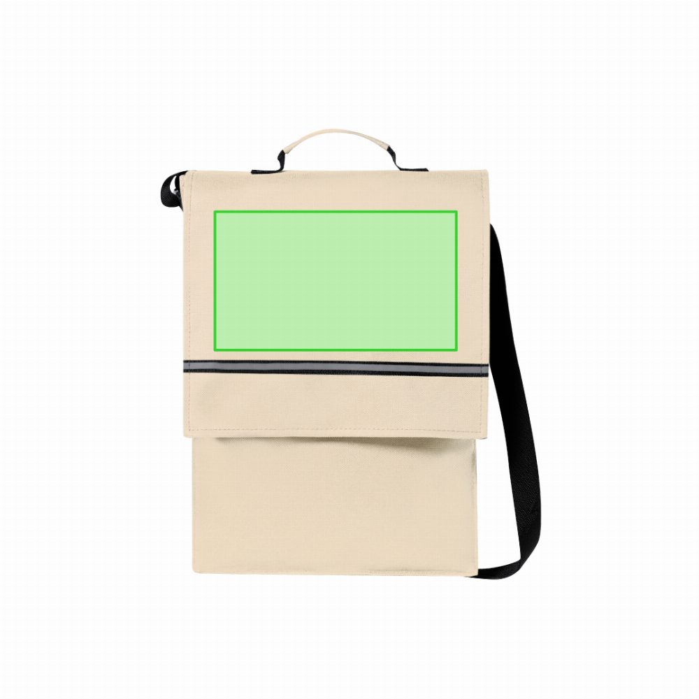 Branding diagram for Document Bag Milán – In the flap