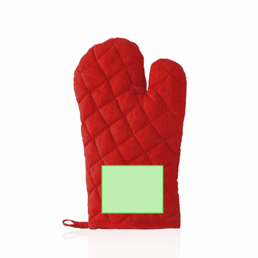Druckskizze für Küchenhandschuh aus Baumwolle Piper – Im Bereich des Handgelenks