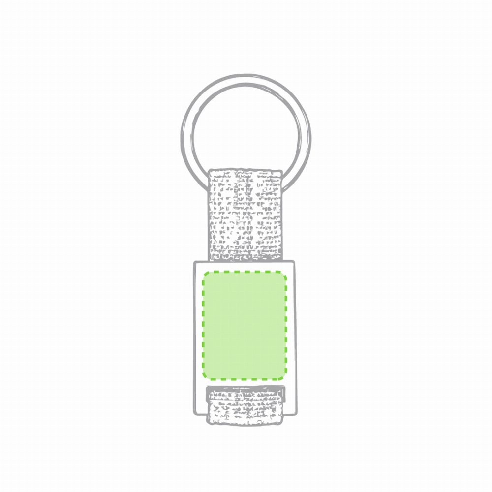 Branding diagram for Metal key rings Yip – Central marking surface