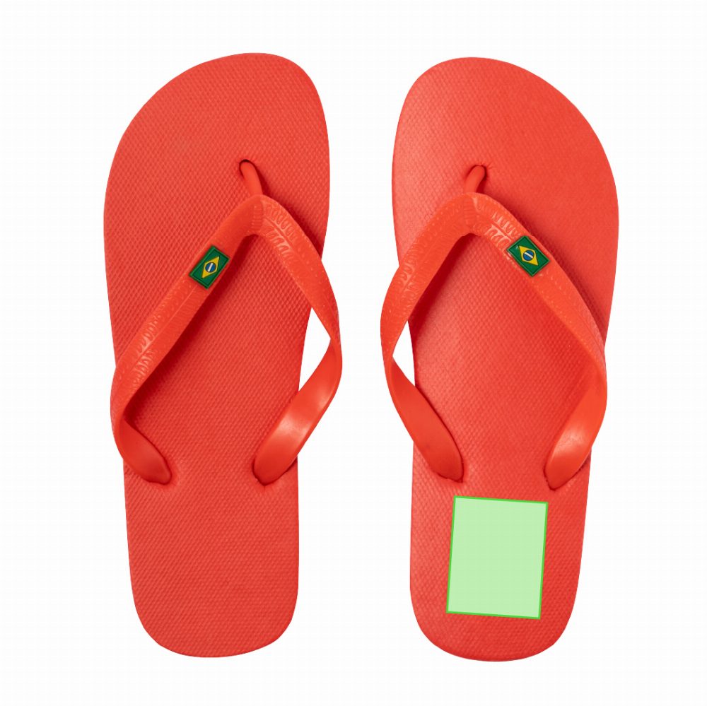 Branding diagram for Flip flops Brasileira – Heel of the right flip-flop