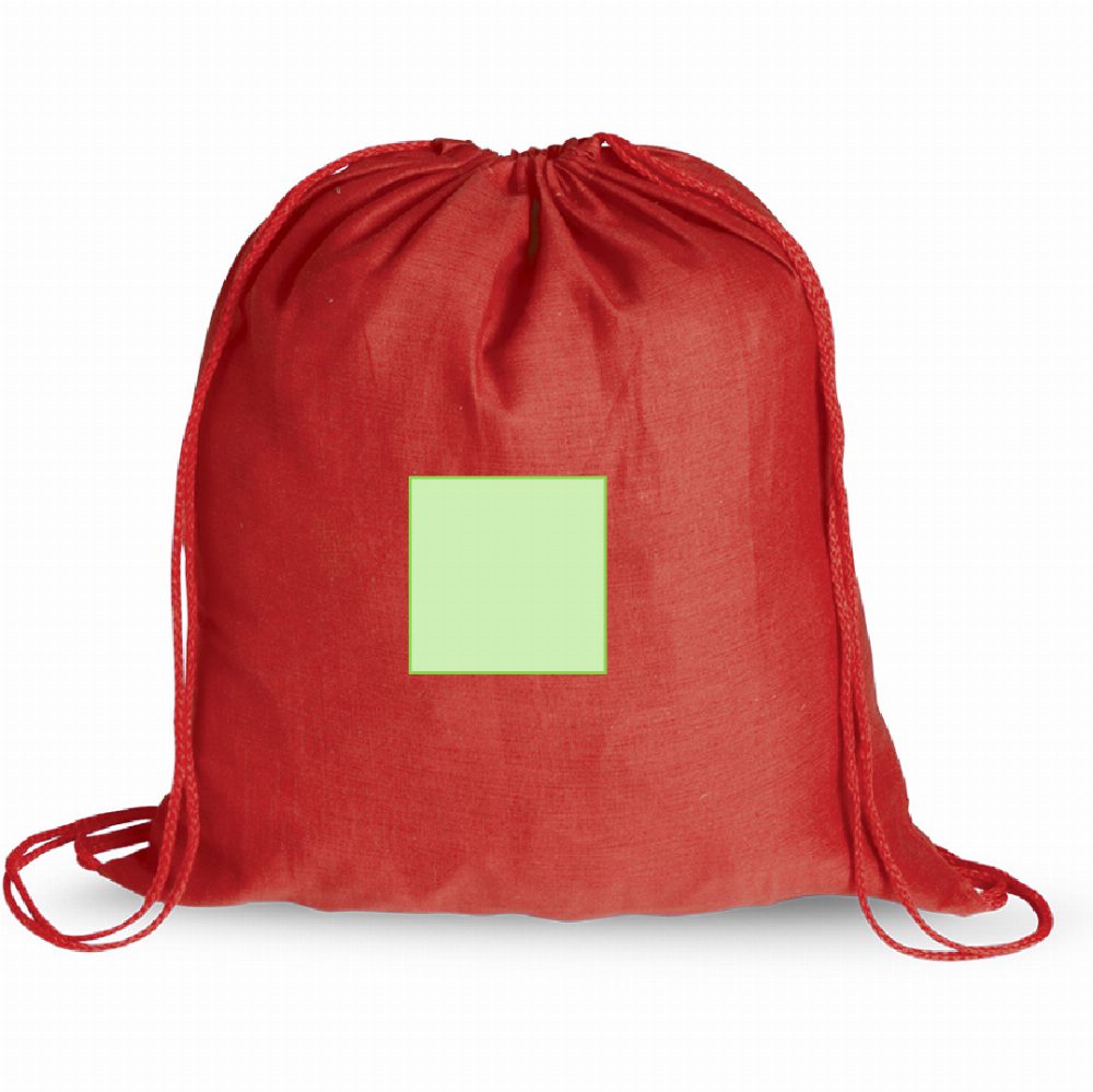 Branding diagram for Cotton drawstring bag bags Bass – Area 4