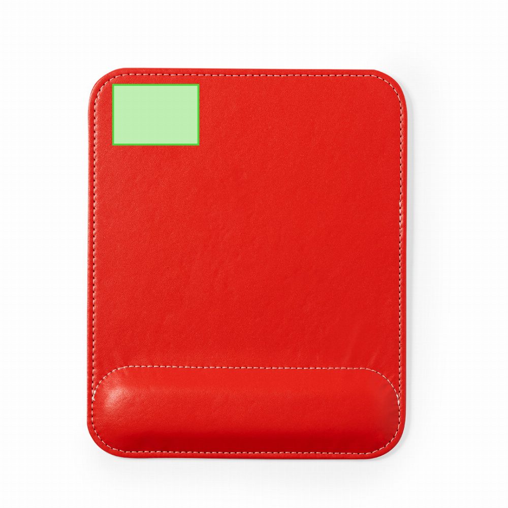 Branding diagram for Mouse pad of artificial leather Gong – Upper left corner