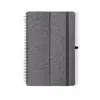 Halter Notizbuch Maisux - grau, Farbe: grau personalisierte Geschenke 