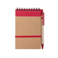 Notizbuch Ecocard, Farbe: rot personalisierte Geschenke 