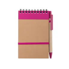 Notizbuch Ecocard, Farbe: rosa personalisierte Geschenke 