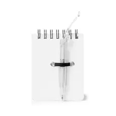Mini Notizbuch Duxo, Farbe: weiß personalisierte Geschenke 