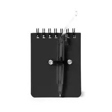 Mini Notizbuch Duxo, Farbe: schwarz personalisierte Geschenke 