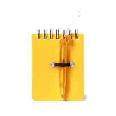 Mini Notizbuch Duxo, Farbe: gelb personalisierte Geschenke 
