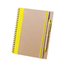 Notizbuch Tunel, Farbe: gelb personalisierte Geschenke 