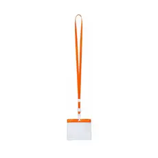 Namensschild Schlüsselband Maes, Farbe: orange personalisierte Geschenke 