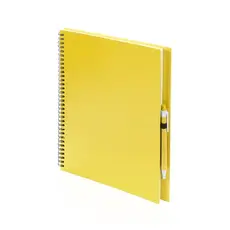 Notizbuch Tecnar, Farbe: gelb personalisierte Geschenke 