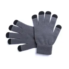 Touchpad Handschuhe Tellar, Farbe: grau - schwarz personalisierte Geschenke 