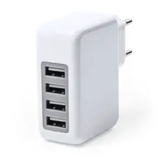 USB Ladegerät Gregor, Farbe: weiß personalisierte Geschenke 