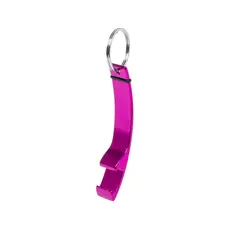 Schlüsselanhänger Flaschenöffner Milter, Farbe: rosa personalisierte Geschenke 