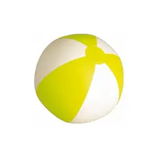 Strandball Portobello, Farbe: weiß - gelb personalisierte Geschenke 