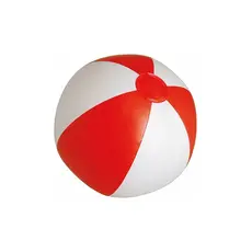 Strandball Portobello, Farbe: weiß - rot personalisierte Geschenke 