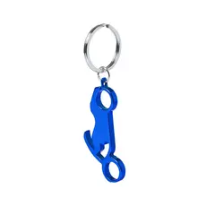 Schlüsselanhänger Flaschenöffner Blicher, Farbe: blau personalisierte Geschenke 