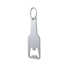 Schlüsselanhänger Flaschenöffner Clevon, Farbe: silber personalisierte Geschenke 