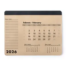 Mauspad Kalender Flen, Farbe: naturfarben personalisierte Geschenke 