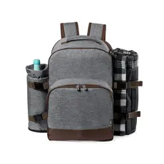Picnic Kühltasche Rucksack Seyman, Farbe: grau personalisierte Geschenke 
