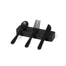 Besteckset Florax, Farbe: schwarz personalisierte Geschenke 