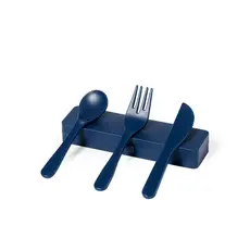 Besteckset Florax, Farbe: navy blau personalisierte Geschenke 