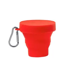 Faltbarer Trinkbecher Klimt, Farbe: rot personalisierte Geschenke 