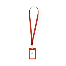 Namensschild Schlüsselband Fleck, Farbe: rot personalisierte Geschenke 