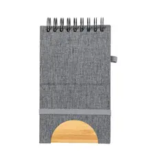 Halter Notizbuch Alyxa, Farbe: grau personalisierte Geschenke 