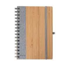 Notizbuch Gasmon, Farbe: grau personalisierte Geschenke 