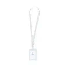 Namensschild Schlüsselband Fleck, Farbe: weiß personalisierte Geschenke 