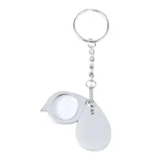 Lupe Schlüsselanhänger Kitins 8X, Farbe: silber personalisierte Geschenke 