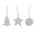 Ornament set Chandun, Color: grau