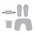 Reise Set Alkes - grau, Farbe: grau personalisierte Geschenke , 5 image