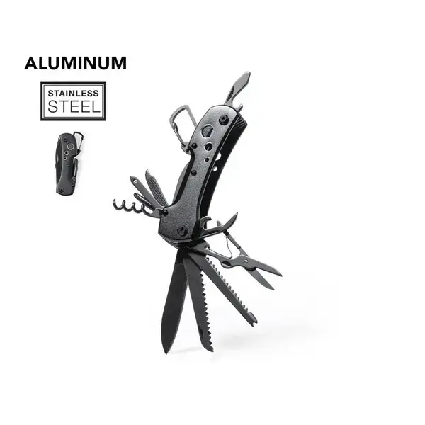 Multifunktionstaschenmesser Komit - schwarz personalisierte Geschenke , 7 image