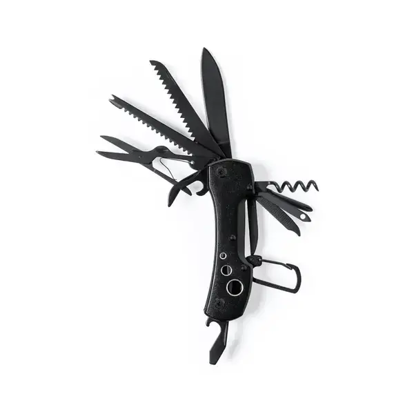 Multifunktionstaschenmesser Komit - schwarz personalisierte Geschenke , 2 image