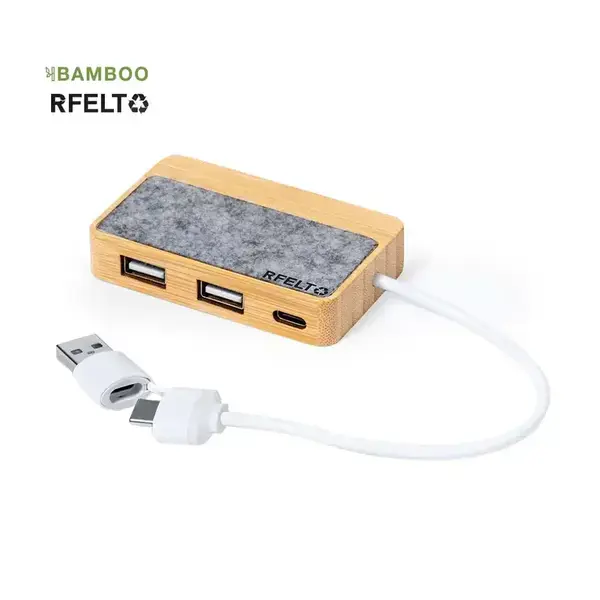 USB Hub Barney - grau personalisierte Geschenke , 8 image